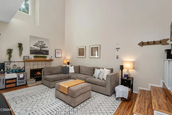 Living Room With Cozy Fireplace