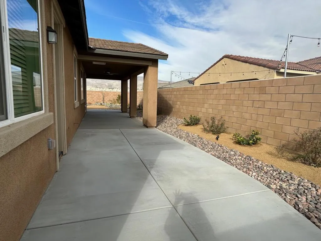 Enlarged patio area