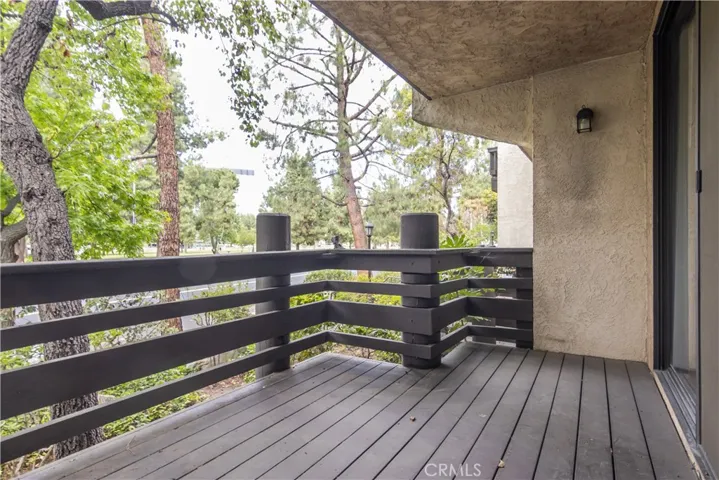 Patio deck facing Warner Park