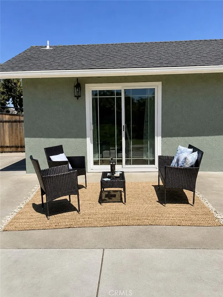 Outdoor seating area at Main house