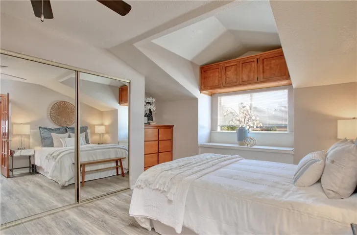 Spacious bedroom with beautiful light