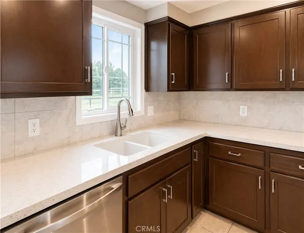 Kitchen with new window and fixture