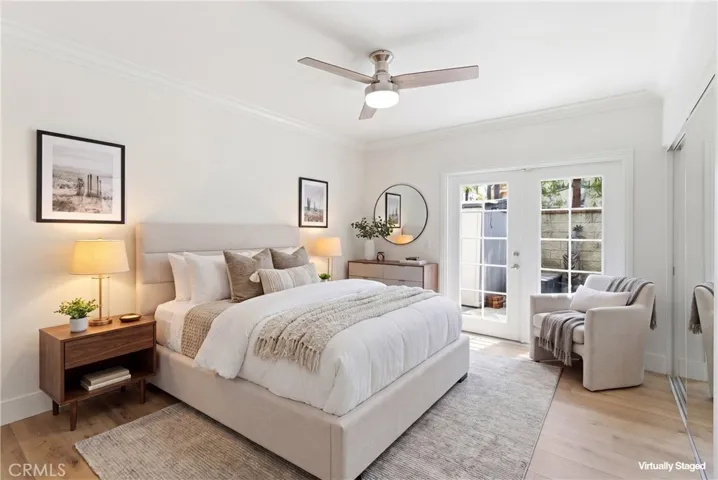 Virtually staged main floor bedroom.