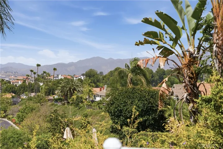 Panoramic mountain views enjoyed from the private deck.