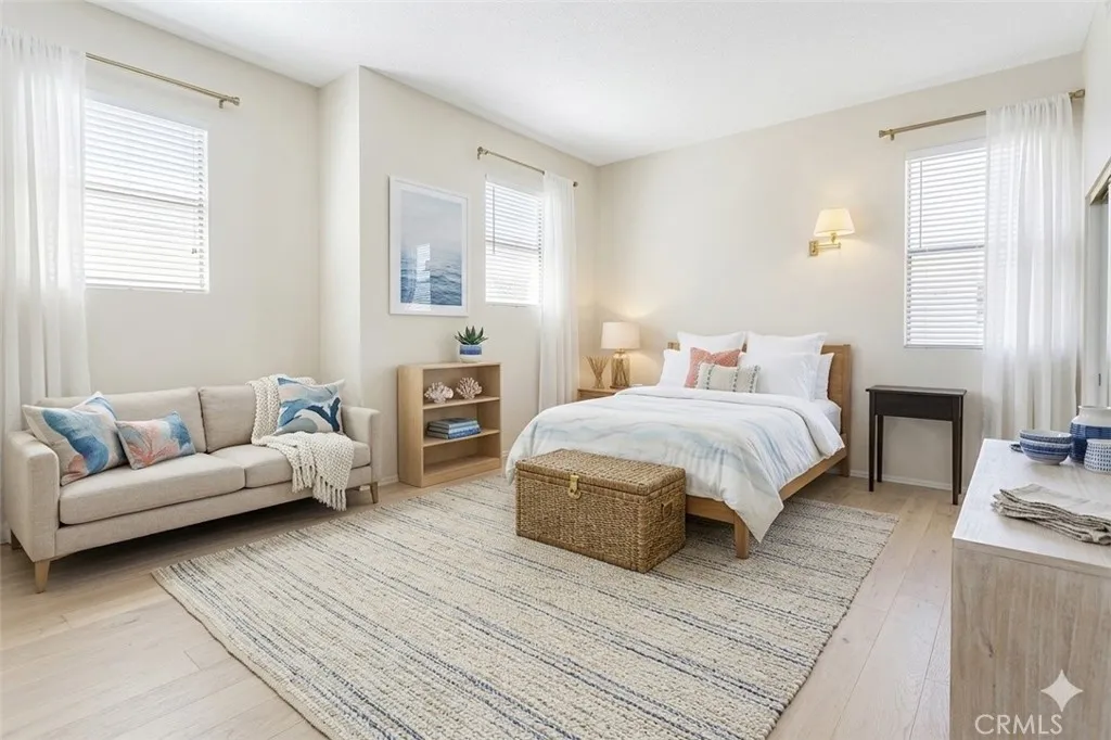 Virtually staged second primary bedroom