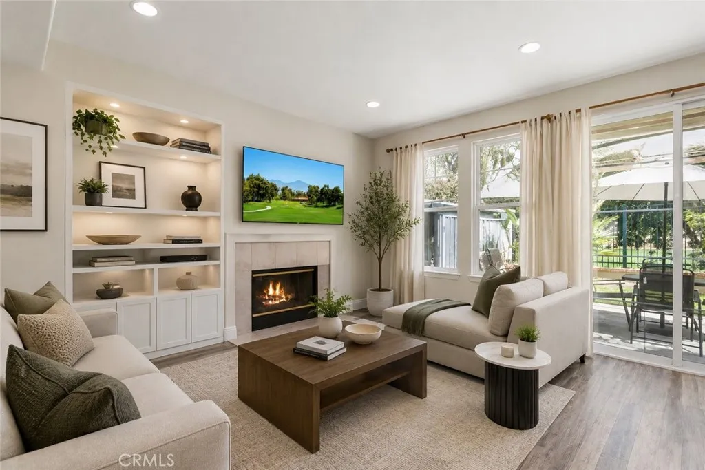 Virtually staged family room