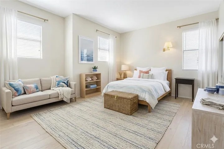 Virtually staged second primary bedroom