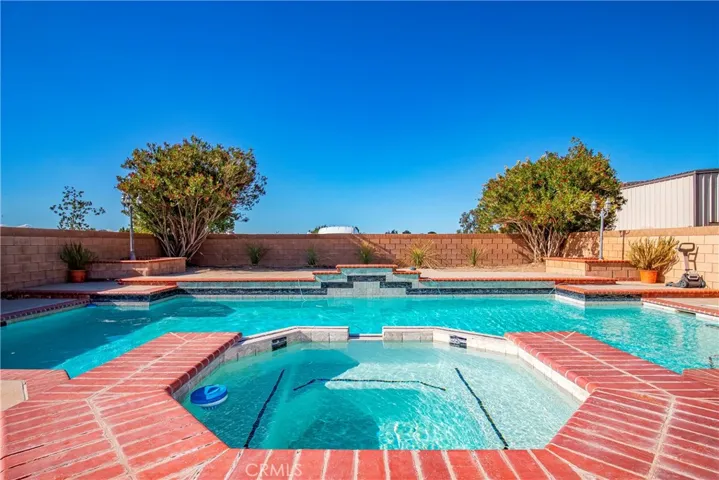 pool with spa