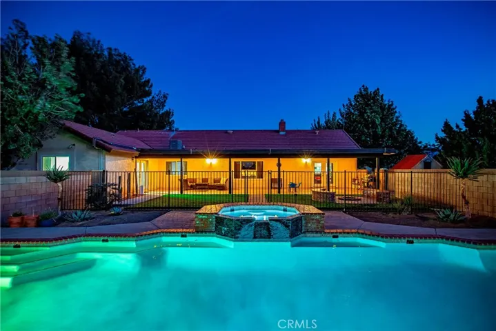 twilight picture of home
