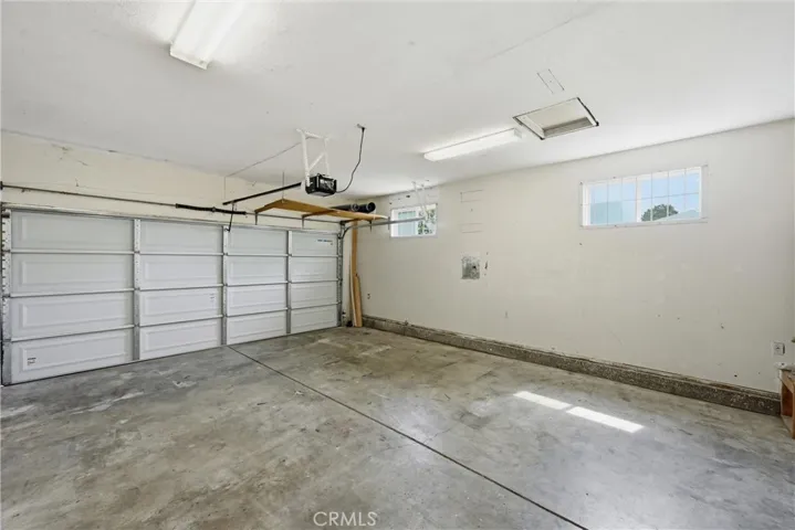 Large garage.