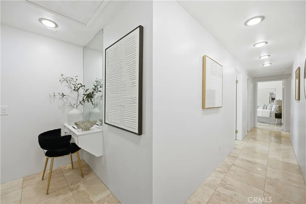 Desk and Hallway