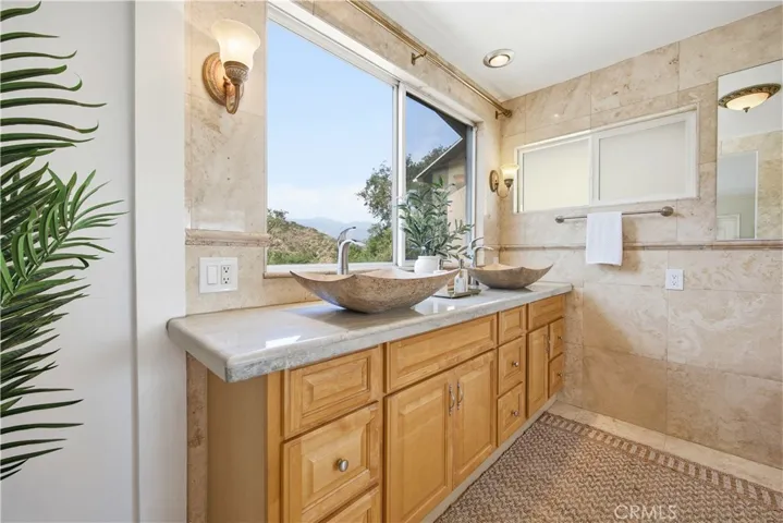 Primary Bath Marble and Travertine
