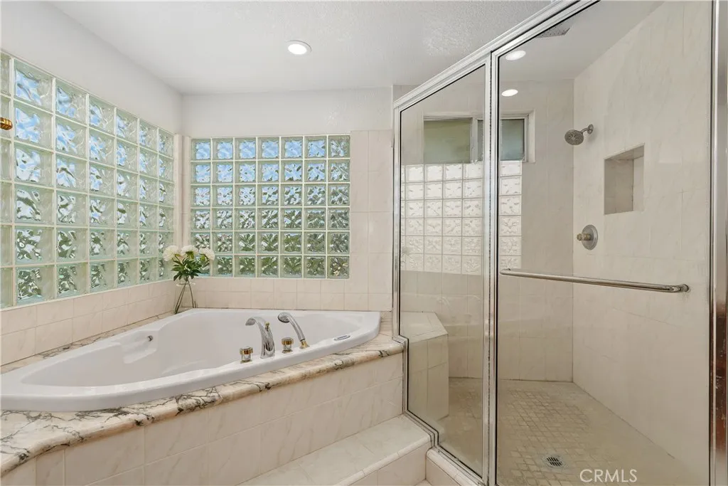 Primary Bathroom Glass Shower & Tub
