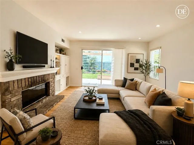 Virtually staged family room
