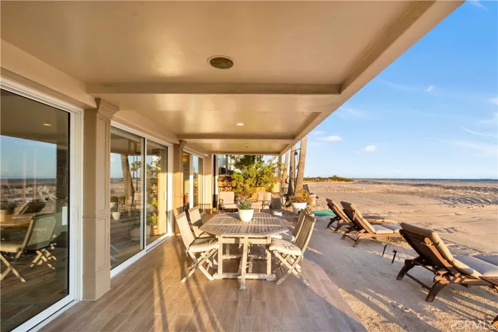 Covered patio on the sand