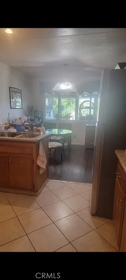 Kitchen sink area showing Dining sitting area