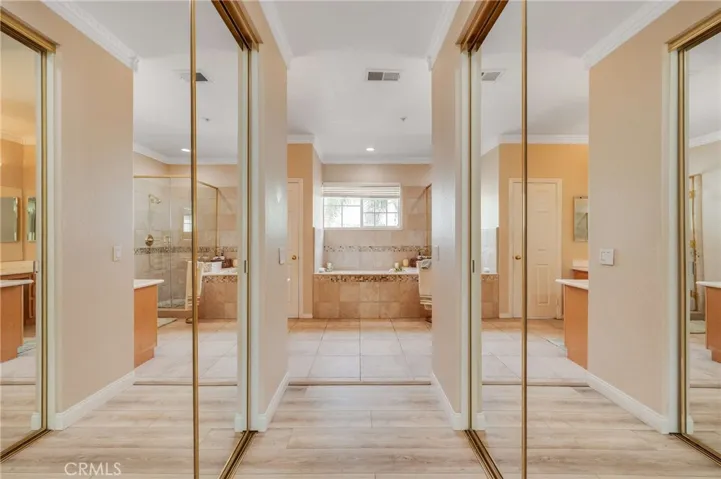Primary walk-in closets