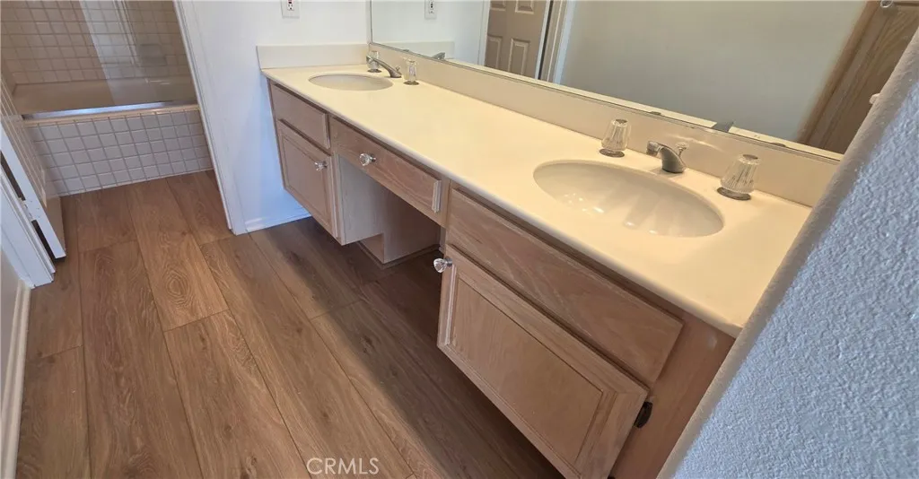 Main Bathroom with Dual Sinks.