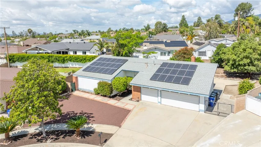 Aerial View with Solar Panels