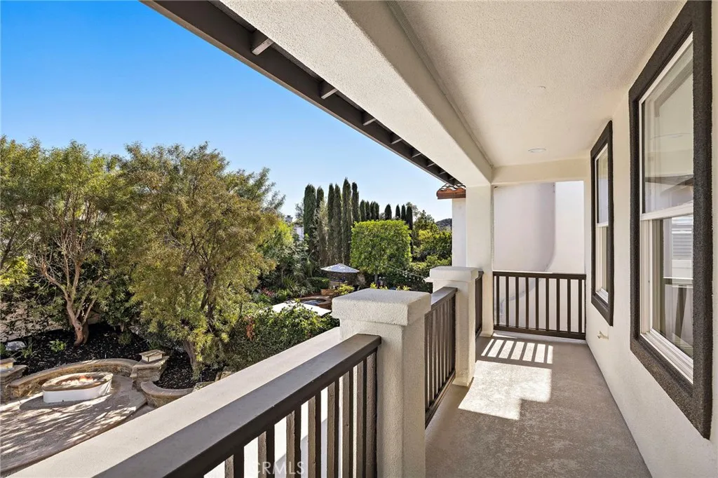 balcony and view from primary bedroom