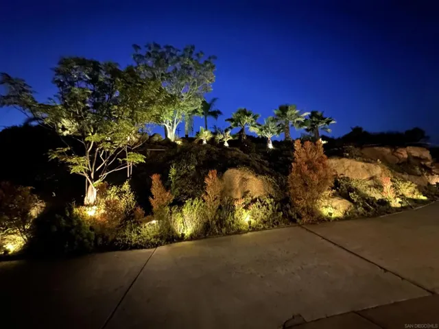 Landscape lighting is gorgeous, at night!