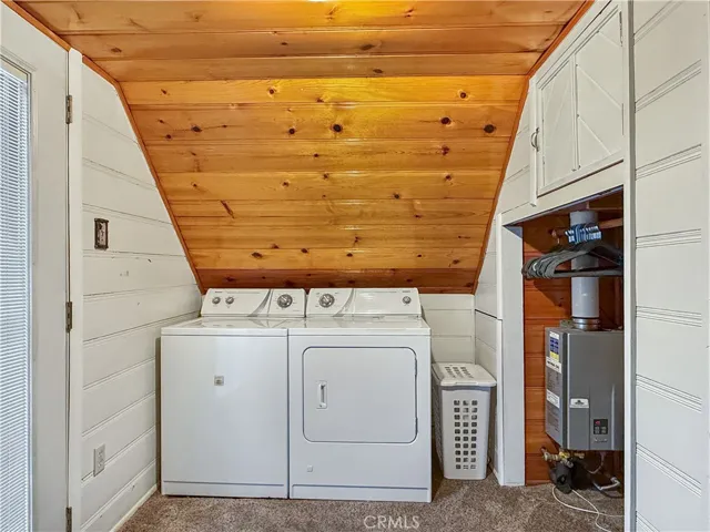 Laundry area in Loft space