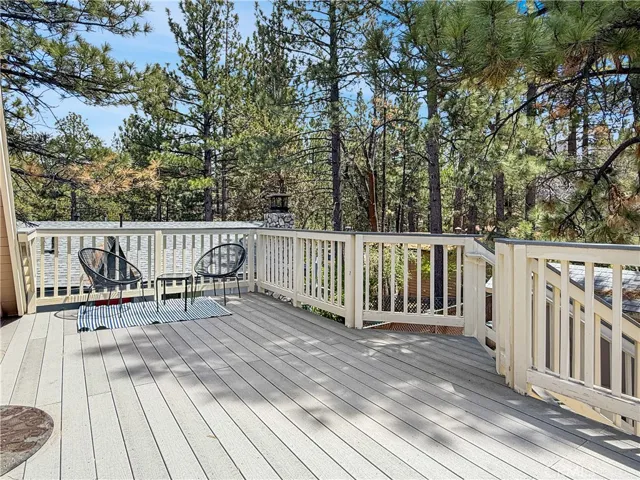 Another view of upstairs Deck - surrounded by Trees