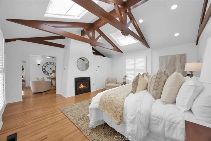 Secondary primary suite with fireplace