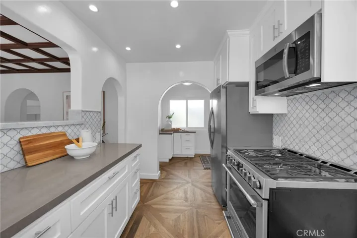 Lots of great cabinet  and counter space