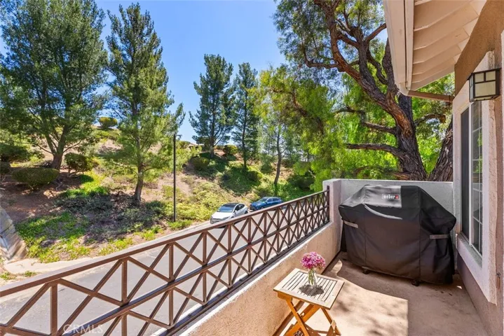 Private balcony off the living room