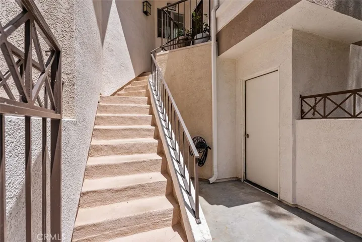Stairs leading up from your garage area