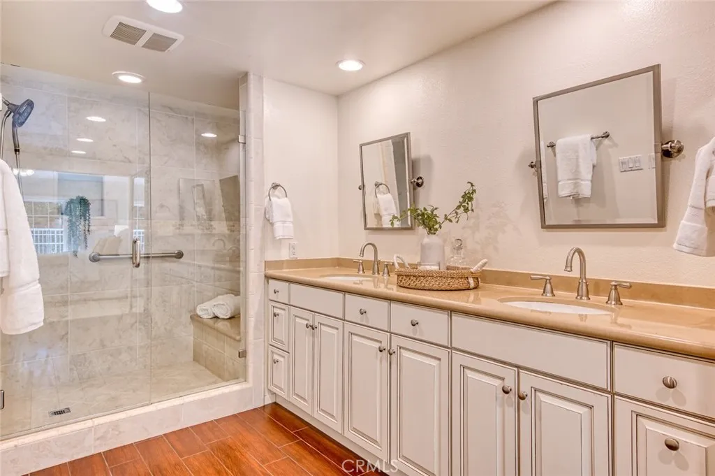 Primary bath with step-in shower