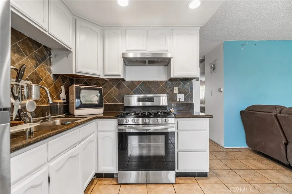 Kitchen Detail, Granite and Tile Backsplash