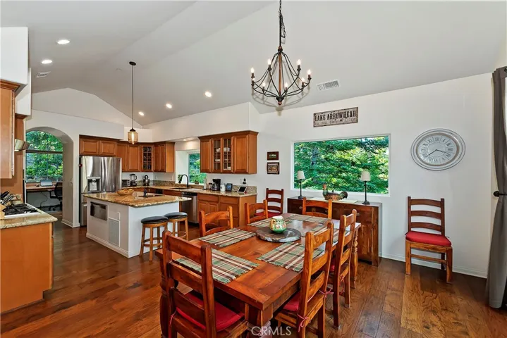 Dining area off the kitchen and living room on the main floor
