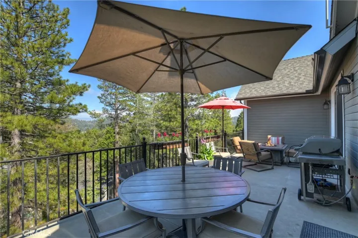 Backyard deck off the dining area
