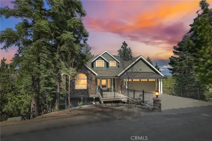 Front exterior twilight view