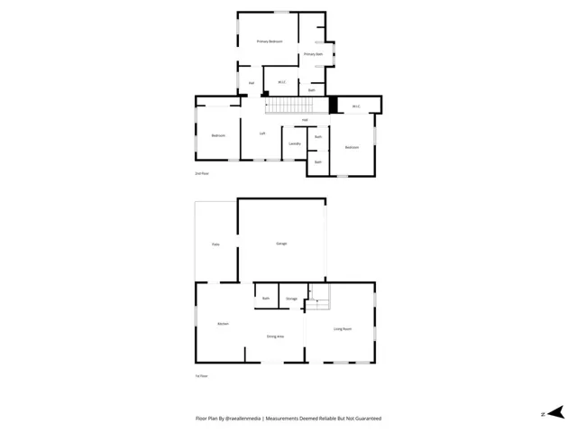 Floor plan of both first and 2nd story.