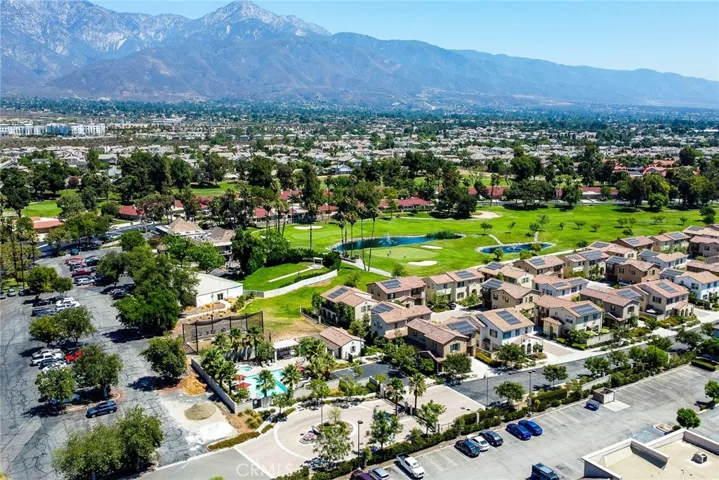 Aerial view of the Courtyards at Upland Hills Community which is adjacent to Upland Hills Golf Course