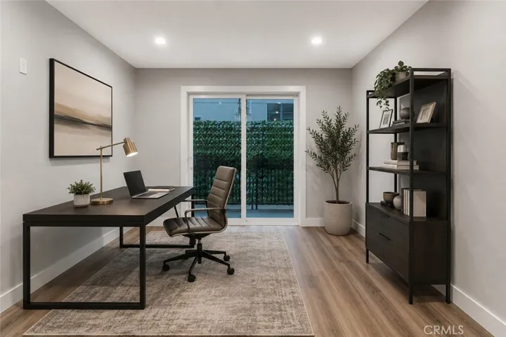 Virtually Staged Bedroom as Office
