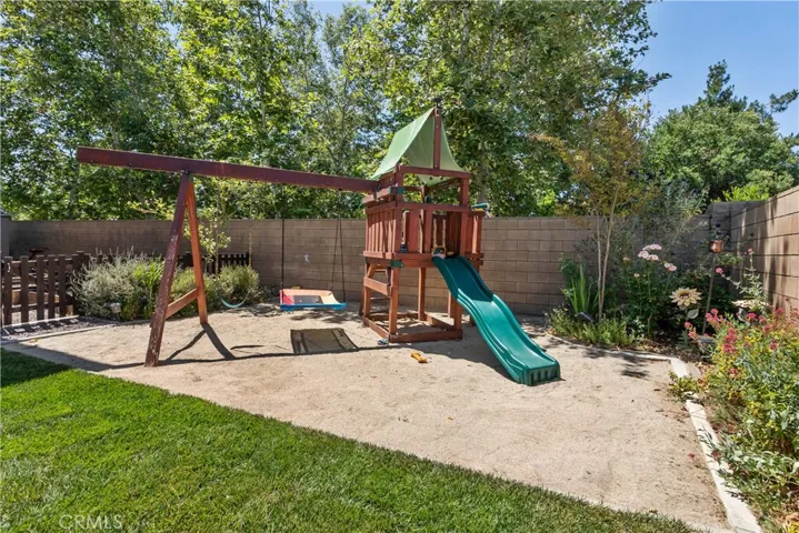 Rear yard play area