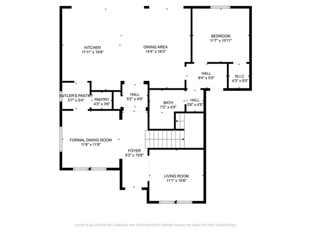 First floor floorplan. Measurements are estimates only and have not been verified by broker.