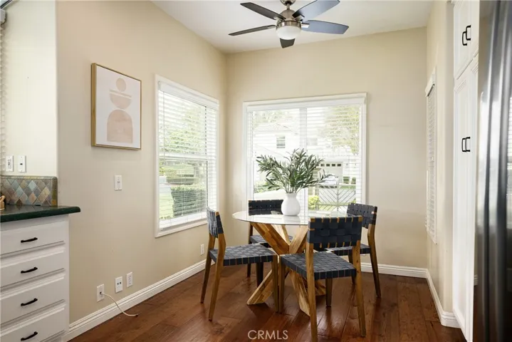 There is a breakfast nook in the kitchen.