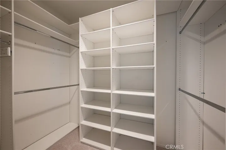 The primary bedroom includes a large walk-in  closet.