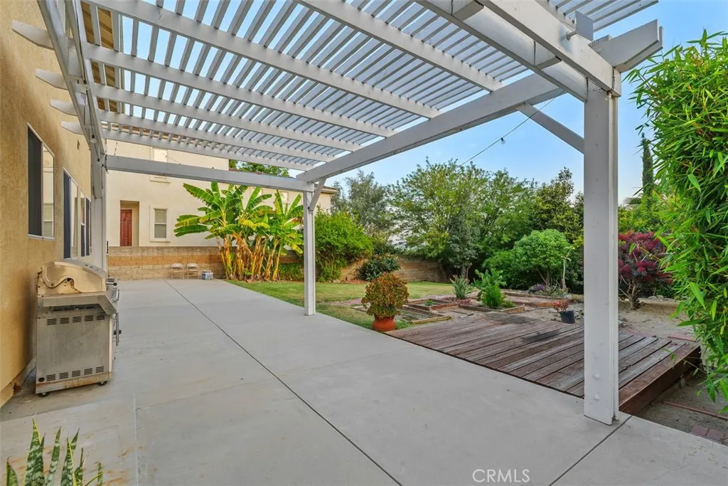 Beautiful patio cover and landscape