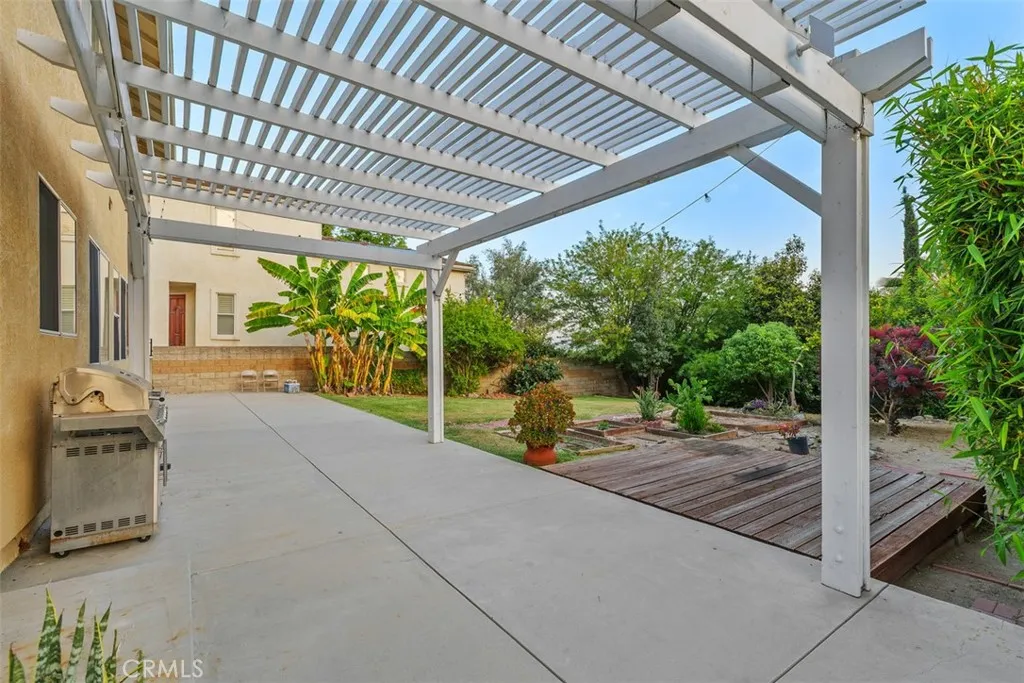 Beautiful patio cover and landscape
