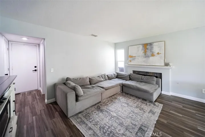 Family room with fireplace and LVP floors