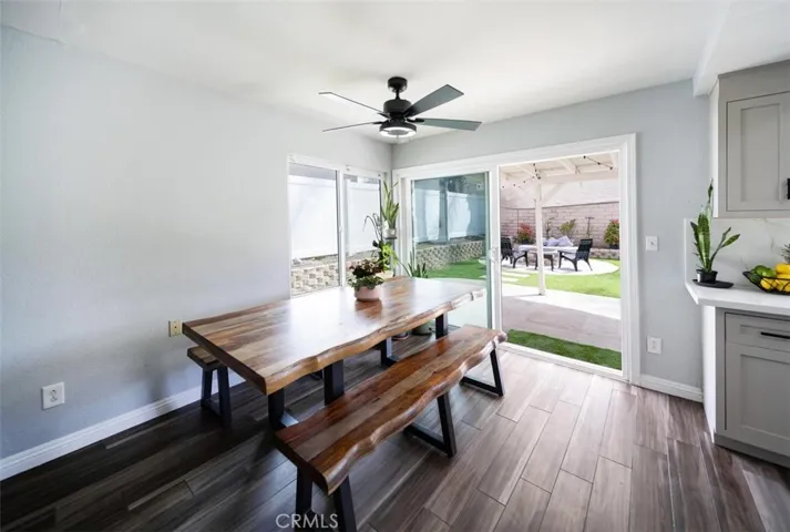 Dining area off kitchen with LVP floors