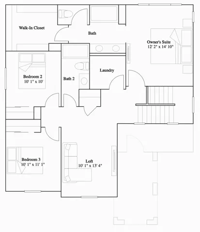 Residence 2 - level 2 floorplan