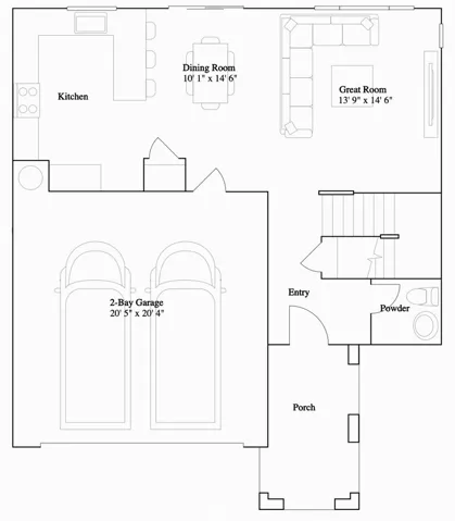 Residence 2 - level 1 floorplan