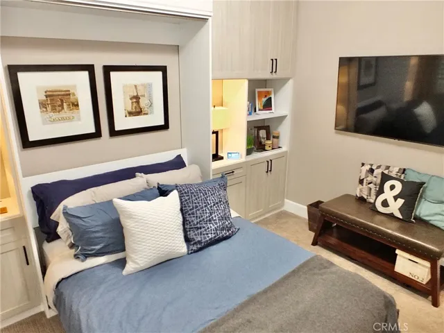 Secondary bedroom with Murphy bed open
